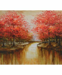 Crestview Collection 48 x 36 in. Red Divide Wall Art, CVTOP1990