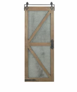 Crestview Collection Modern Farm 2 Wooden Barn Door Decor, CVTWA1458