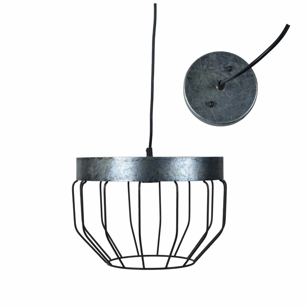 Crestview Collection Hen House Track Lighting Pendants with Galvanized Finish, 9.25" H x 14" D, CVAER1424 3 Crestview Collection Hen House Track Lighting Pendants with Galvanized Finish, 9.25" H x 14" D, CVAER1424