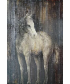 Crestview Collection 40 x 60 in. Max Hand-Painted Horse On Wood, CVTOP2103