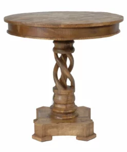 Crestview Collection Bengal Manor Mango Wood Twist Accent Table, CVFNR308