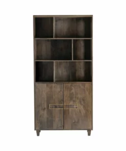 Crestview Collection Belle Meade 2-Door Mango Wood Tall Cabinet and Bookshelf, CVFNR5095 -Crestview Collection Shop 1667836 A2