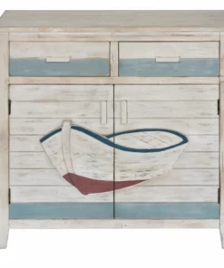 Crestview Collection Galilee 2-Drawer/2-Door Dimensional Row Boat Wash and Cabinet, CVFZR5074