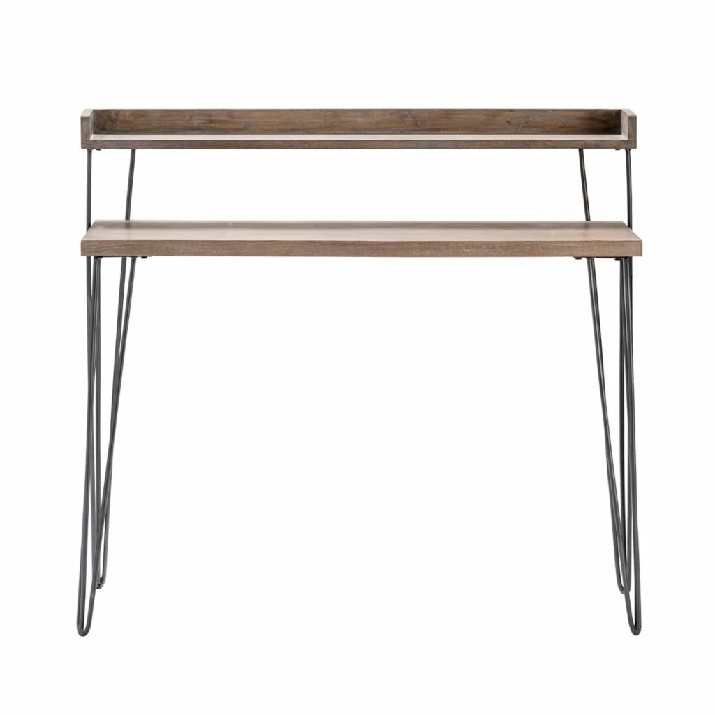 Crestview Collection Cody 2-Tier Wood and Metal Desk, CVFZR4580 5 Crestview Collection Cody 2-Tier Wood and Metal Desk, CVFZR4580 - Image 3
