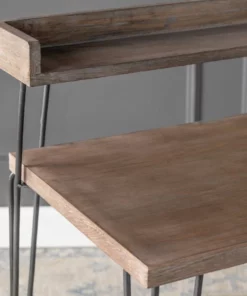 Crestview Collection Cody 2-Tier Wood and Metal Desk, CVFZR4580 11 Crestview Collection Cody 2-Tier Wood and Metal Desk, CVFZR4580 -Crestview Collection Shop 1667851 A4