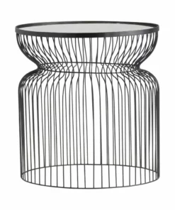 Crestview Collection Montreal Round Metal Wire End Table, CVFNR5012