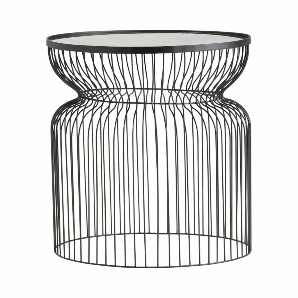 Crestview Collection Montreal Round Metal Wire End Table, CVFNR5012 3 Crestview Collection Montreal Round Metal Wire End Table, CVFNR5012