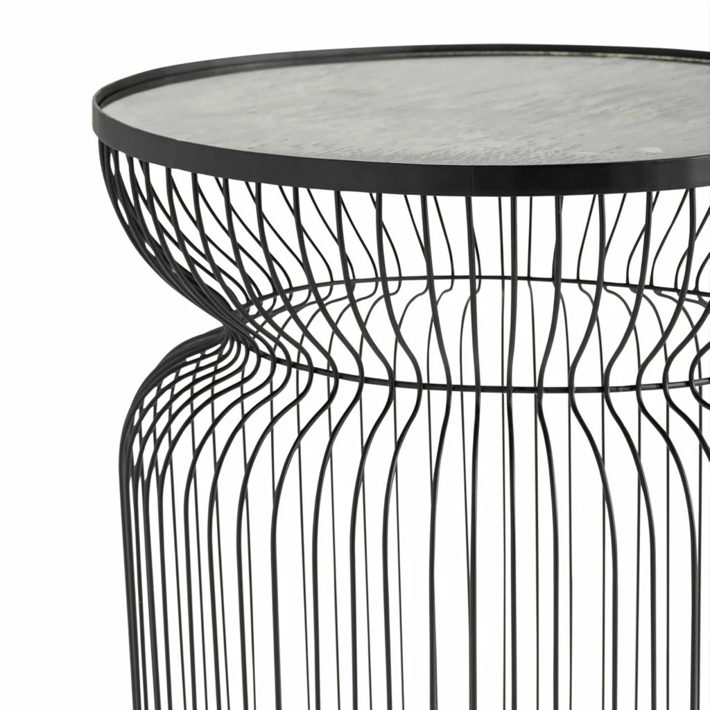 Crestview Collection Montreal Round Metal Wire End Table, CVFNR5012 4 Crestview Collection Montreal Round Metal Wire End Table, CVFNR5012 - Image 2
