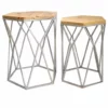 Crestview Collection St. Augustine Metal and Wood Tables, Set of 2, CVFNR5019 1 Crestview Collection St. Augustine Metal and Wood Tables, Set of 2, CVFNR5019 -Crestview Collection Shop 1678322