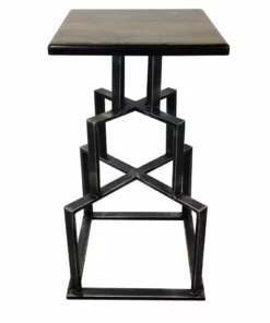 Crestview Collection Brandon Mango Wood and Black Metal Bar Stool, 16 x 16 x 30 in., CVFNR5077 7 Crestview Collection Brandon Mango Wood and Black Metal Bar Stool, 16 x 16 x 30 in., CVFNR5077 -Crestview Collection Shop 1678368 A1
