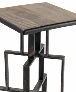 Crestview Collection Brandon Mango Wood and Black Metal Bar Stool, 16 x 16 x 30 in., CVFNR5077 9 Crestview Collection Brandon Mango Wood and Black Metal Bar Stool, 16 x 16 x 30 in., CVFNR5077 -Crestview Collection Shop 1678368 A3
