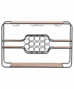 Crestview Collection Napa Wine Rack Console Table, 52 x 15 x 33 in., CVFNR5083