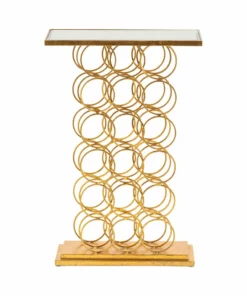 Crestview Collection Melrose Wine Rack Console Table, CVFNR955