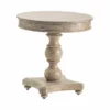 Crestview Collection Hawthorne Estate Round Turned Post Accent Table, CVFVR8011