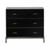 Crestview Collection Mercury Black Glass and Antique Brass 3 Drawer Chest, CVFZR1471 2 Crestview Collection Mercury Black Glass and Antique Brass 3 Drawer Chest, CVFZR1471 -Crestview Collection Shop 1678475
