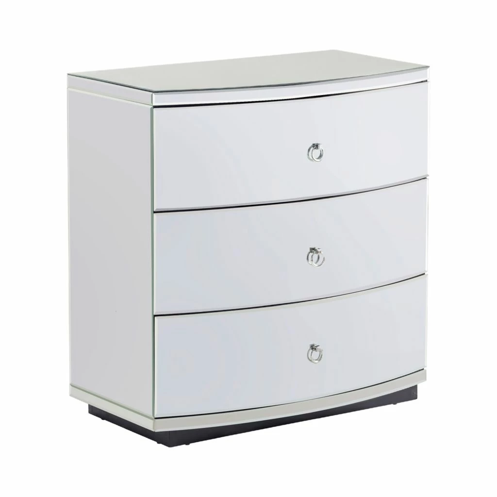 Crestview Collection Millenium Bent Mirror 3 Drawer Chest, CVFZR1825 4 Crestview Collection Millenium Bent Mirror 3 Drawer Chest, CVFZR1825 - Image 2