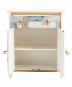 Crestview Collection South Shore Multi Color Nautical Patchwork 1 Drawer, 2 Door Cabinet, CVFZR3566 -Crestview Collection Shop 1678495 A2