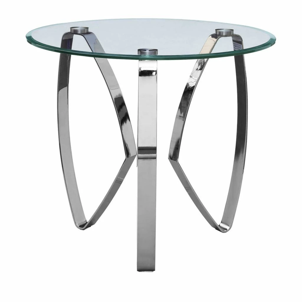 Crestview Collection Hollywood Nickel Tri Leg End Table, CVFZR4009 3 Crestview Collection Hollywood Nickel Tri Leg End Table, CVFZR4009