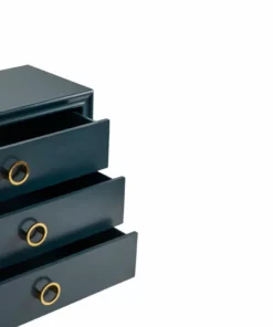 Crestview Collection Pomeroy Indigo 3 Drawer Chest with Gold Hardware, CVFZR4592 -Crestview Collection Shop 1678528 A4