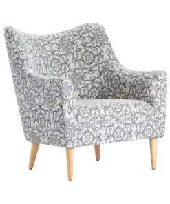 Crestview Collection Huntington Upholstered Blue Pattern Shaped Back Arm Chair, CVFZR5003 8 Crestview Collection Huntington Upholstered Blue Pattern Shaped Back Arm Chair, CVFZR5003 -Crestview Collection Shop 1678532 A2