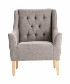 Crestview Collection Andover Upholstered Button Tufted Arm Chair, CVFZR5011