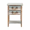Crestview Collection Nantucket 2 Drawer Weathered Wood Accent Table, CVFZR693