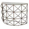 Crestview Collection Raina Marble and Metal Half Round Console, EVFNR1146 -Crestview Collection Shop 1678602