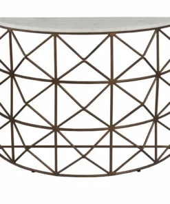 Crestview Collection Raina Marble and Metal Half Round Console, EVFNR1146 10 Crestview Collection Raina Marble and Metal Half Round Console, EVFNR1146 -Crestview Collection Shop 1678602 A2