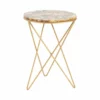 Crestview Collection White and Gold Agate Top Side Table, CVFNR835 -Crestview Collection Shop 1712753