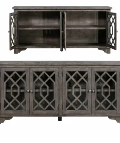 Crestview Collection Pembroke Plantation Recycled Pine Sideboard, 4-Door, CVFVR8029