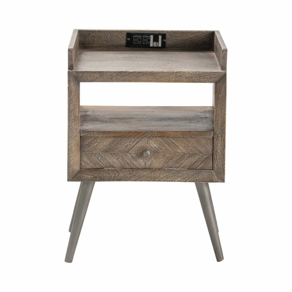 Crestview Collection Freeport USB Outlet Accent Table, 1-Drawer, CVFNR817 3 Crestview Collection Freeport USB Outlet Accent Table, 1-Drawer, CVFNR817