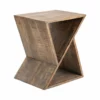 Crestview Collection Bengal Manor Mango Wood Angled End Table, CVFNR327