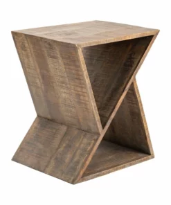 Crestview Collection Bengal Manor Mango Wood Angled End Table, CVFNR327