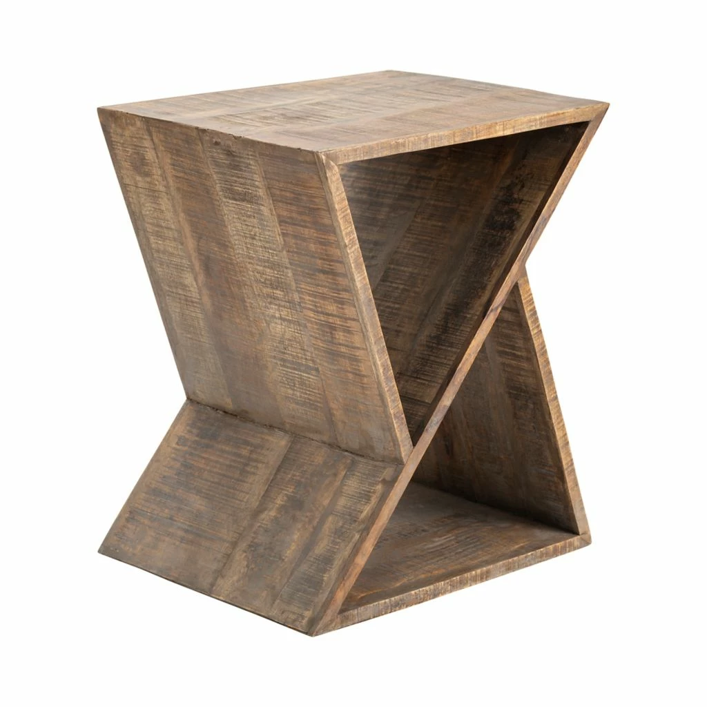Crestview Collection Bengal Manor Mango Wood Angled End Table, CVFNR327 3 Crestview Collection Bengal Manor Mango Wood Angled End Table, CVFNR327