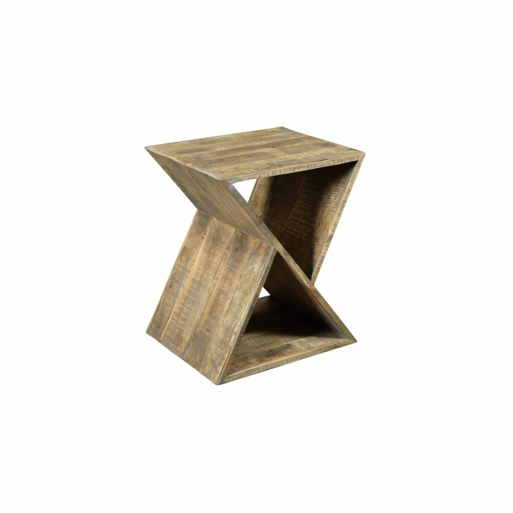 Crestview Collection Bengal Manor Mango Wood Angled End Table, CVFNR327 4 Crestview Collection Bengal Manor Mango Wood Angled End Table, CVFNR327 - Image 2