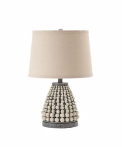 Crestview Collection Beaded Table Lamp, 21.75 in., Black