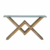 Crestview Collection Hawthorne Estate Pine Woodwork Glass Top Console, CVFVR8134 2 Crestview Collection Hawthorne Estate Pine Woodwork Glass Top Console, CVFVR8134 -Crestview Collection Shop 1712950