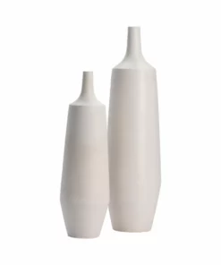 Crestview Collection Ceramic Finish Vases, 6 in. x 6 in. x 21 in., Set of 2