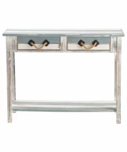 Crestview Collection Nantucket Weathered Wood Console, 2-Drawer, CVFZR696