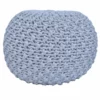 Crestview Collection Ananya Gray Knit Pouf, 18 in. x 18 in. x 18 in., EVFNR1085OWH -Crestview Collection Shop 1713087