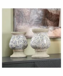 Crestview Collection White Finish Ceramic Accessories, Set of 2 -Crestview Collection Shop 1713115 A1