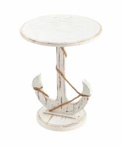 Crestview Collection Harbor Distressed Anchor Accent Table, CVFZR1527