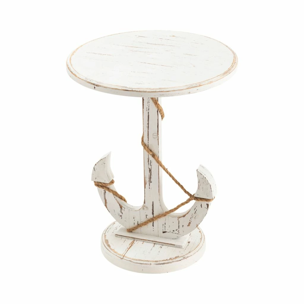Crestview Collection Harbor Distressed Anchor Accent Table, CVFZR1527 3 Crestview Collection Harbor Distressed Anchor Accent Table, CVFZR1527