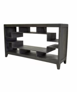Crestview Collection Modern Cut Mango Wood Console Table, CVFNR893