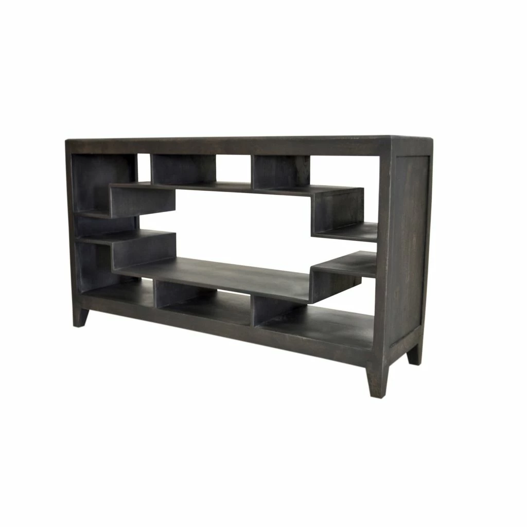 Crestview Collection Modern Cut Mango Wood Console Table, CVFNR893 3 Crestview Collection Modern Cut Mango Wood Console Table, CVFNR893