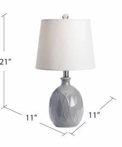 Crestview Collection Ceramic Table Lamp, Gray -Crestview Collection Shop 1713207 A3