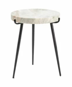 Crestview Collection Thick Marble Side Accent Table, CVFNR839