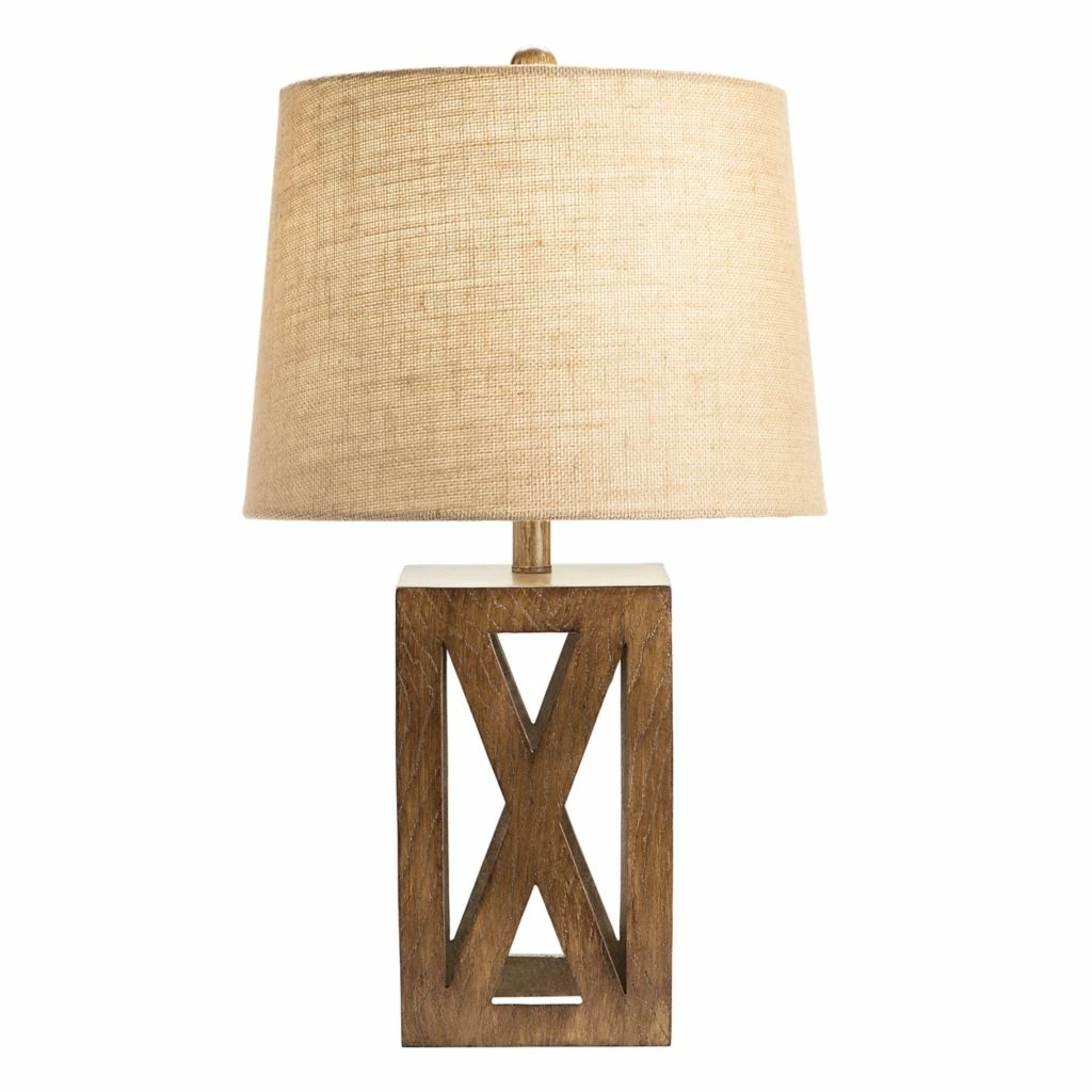 Crestview Collection Faux Wood Resin Table Lamp, Brown, AVP777SNG 3 Crestview Collection Faux Wood Resin Table Lamp, Brown, AVP777SNG