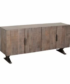 Crestview Collection 4-Door Wood and Metal Sideboard, CVFNR844