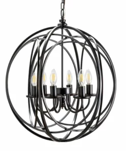 Crestview Collection Willow Round Black Metal Chandelier 10 Crestview Collection Willow Round Black Metal Chandelier -Crestview Collection Shop 1713395 A1